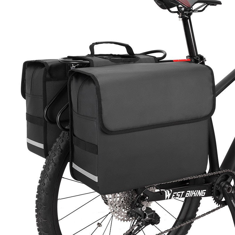 Waterproof bike panniers side view