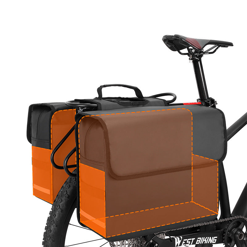 Waterproof bike panniers detail