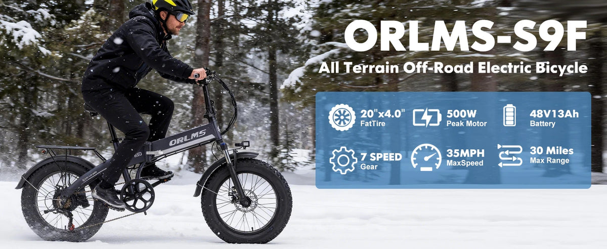 ORLMS S9F 20 x 4.0 Fat Tire Folding Electric Bike