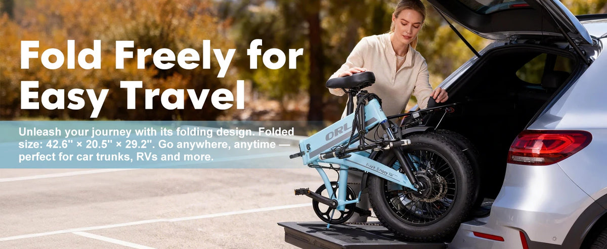 ORLMS S9F 20 x 4.0 Fat Tire Folding Electric Bike