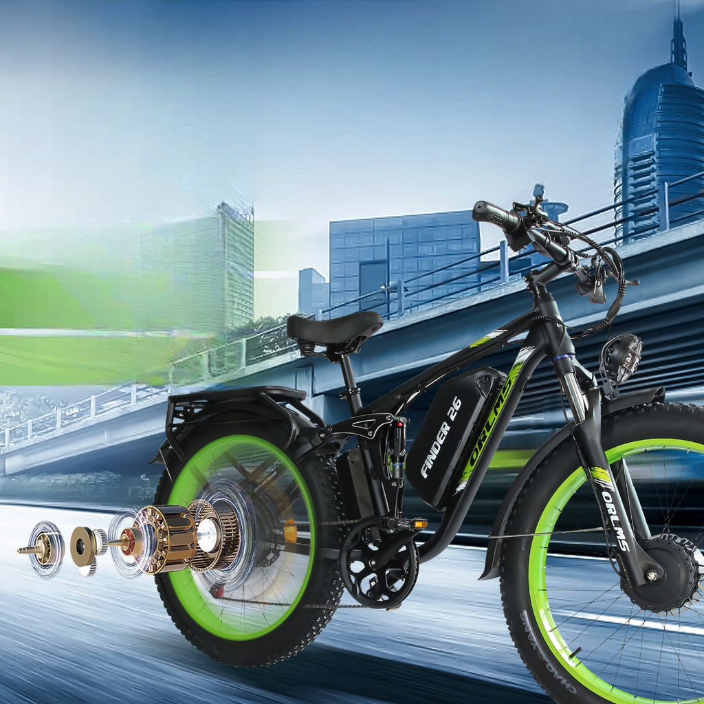 ORLMS V3 3000W electric bike in Green
