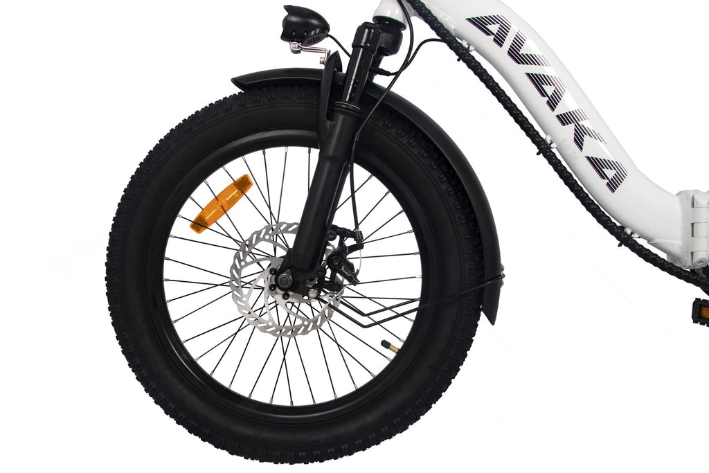 AVAKA BZ20PLUS Folding Electric Bike - Spoke Wheel - white 05
