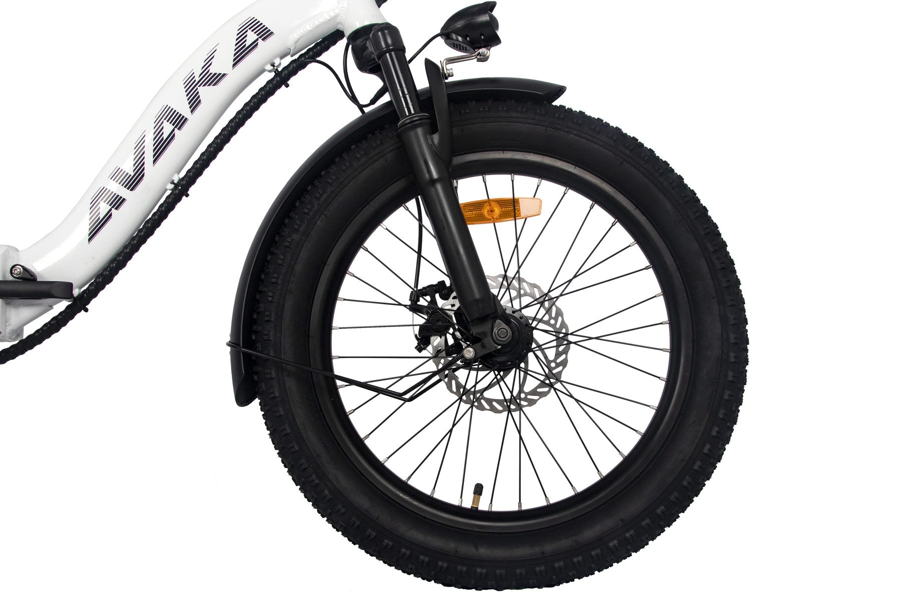 AVAKA BZ20PLUS Folding Electric Bike - Spoke Wheel - white 10